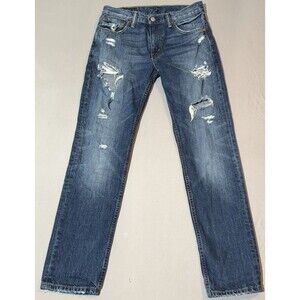 LEVIS 511 Men’s 30x32 Denim Jeans Blue Slim Fit Straight Leg Distressed